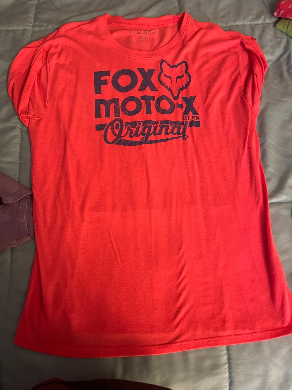 Fox Neon Coral Short Sleeve Moto-X Logo Tee